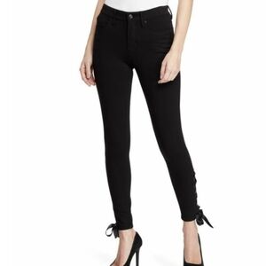 Joe's Jeans Black Skinny Pants w/ Lace Ankle Detail - Size 25